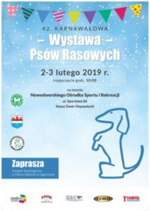 Read more about the article 42 KarnawaÅ‚owa Wystawa PsÃ³w Rasowych ðŸ‡µðŸ‡± NDM 2-3.02.2019